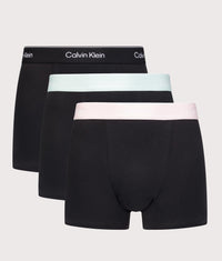 3 Pack Relaxed Fit Trunks: 3ZG Black W/Black Wb/Black W/Feel The 