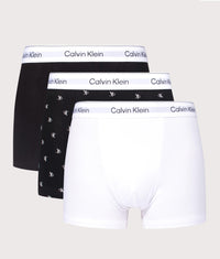 3 Pack Relaxed Fit Trunks: 3TH Black/Diamond Logo Black/Classic Wh 