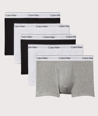 5 Pack Relaxed Fit Trunks: 6H3 B10 Grey Heather/Black/Classic White 