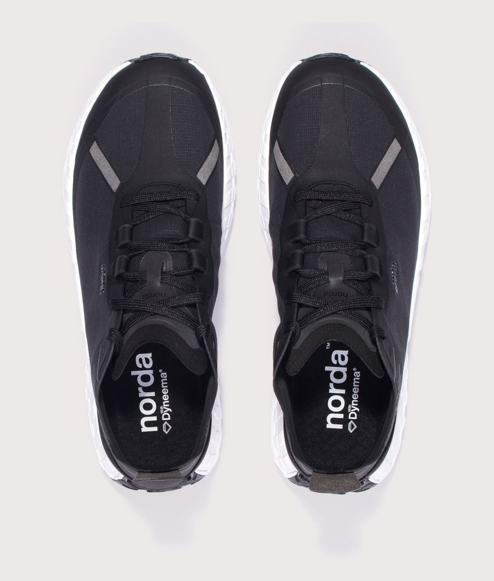 norda 001A Trainers in Core Black at EQVVS Menswear. Top shot.
