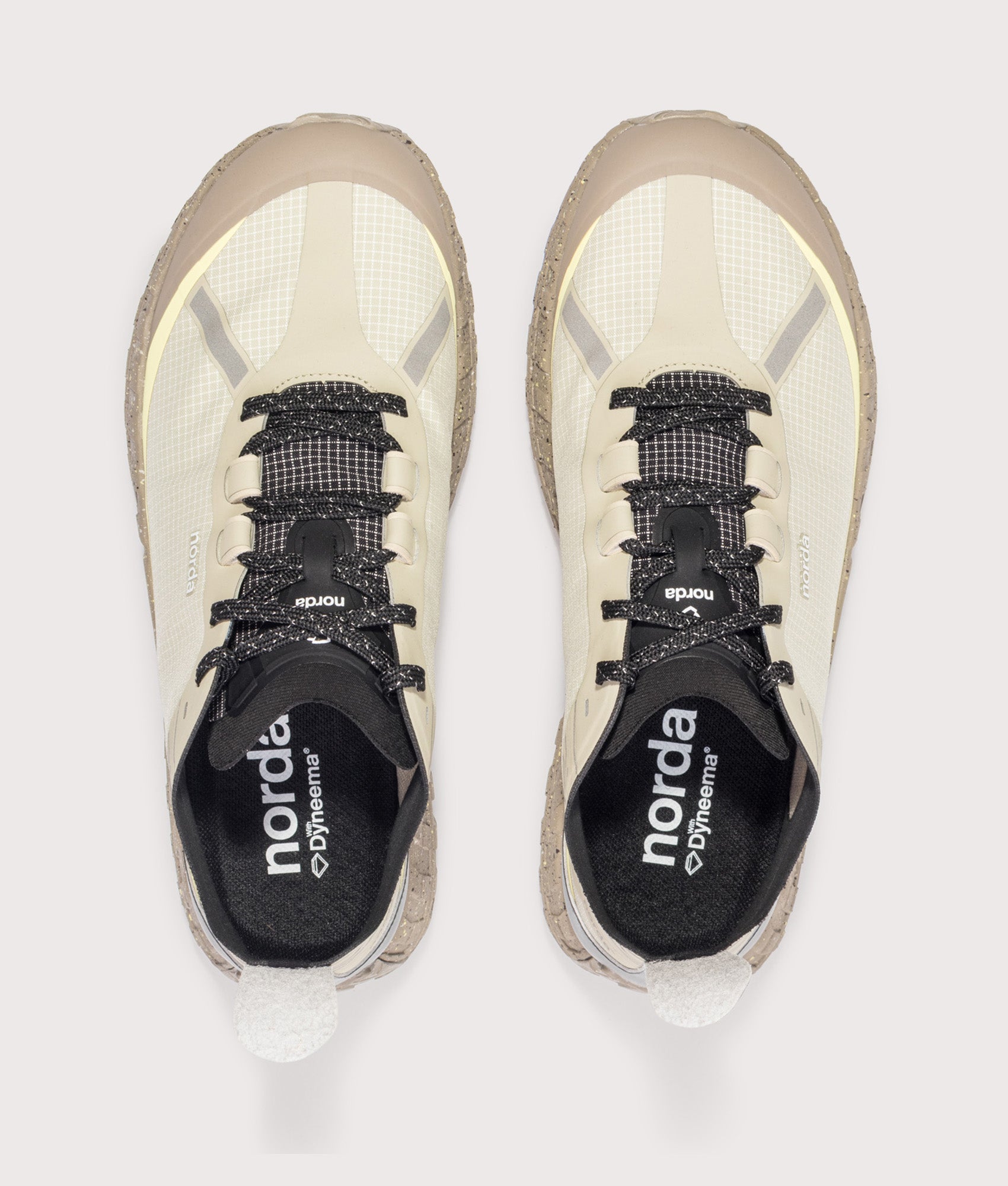 norda 001A Trainers in Calcite at EQVVS Menswear. Top shot.
