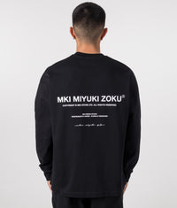 Oversized Long Sleeve Design Studio T-Shirt: Black 