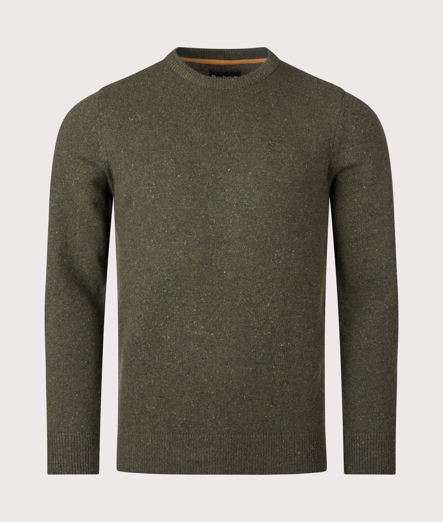 Barbour Lifestyle Tisbury Jumper in Forest at EQVVS Menswear. Front shot.