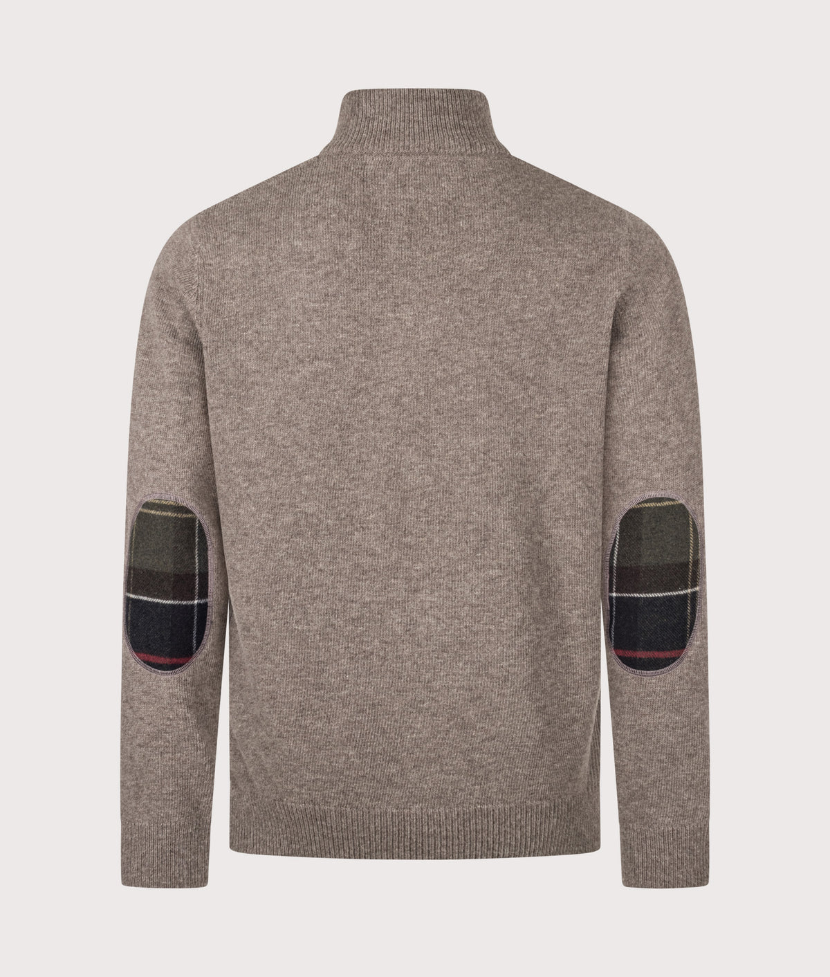Barbour Lifestyle Regular Fit Holden Quarter Zip Jumper in Military Marl at EQVVS Menswear. Back shot.