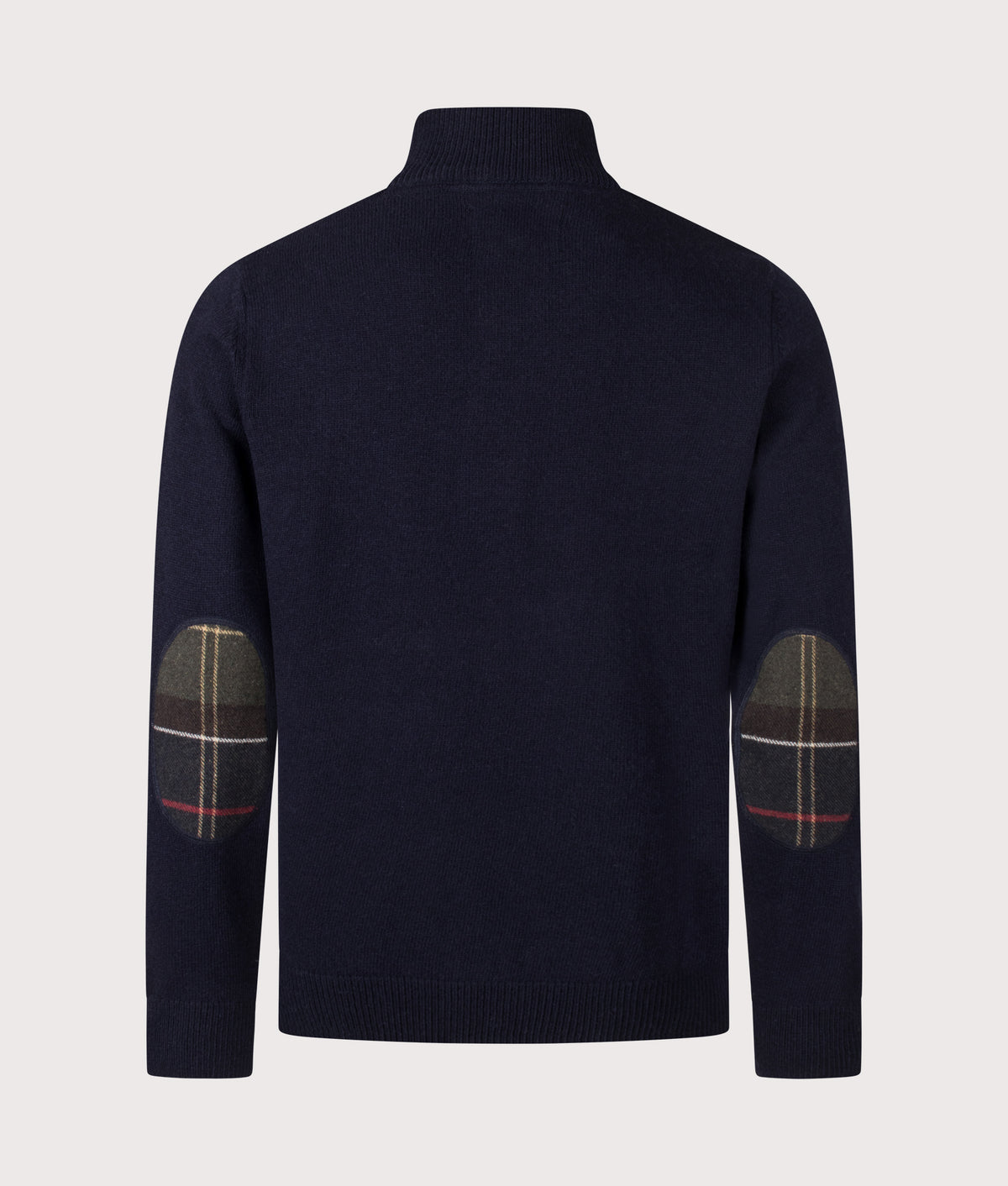 Barbour Lifestyle Regular Fit Holden Quarter Zip Jumper in Navy at EQVVS Menswear. Back shot.