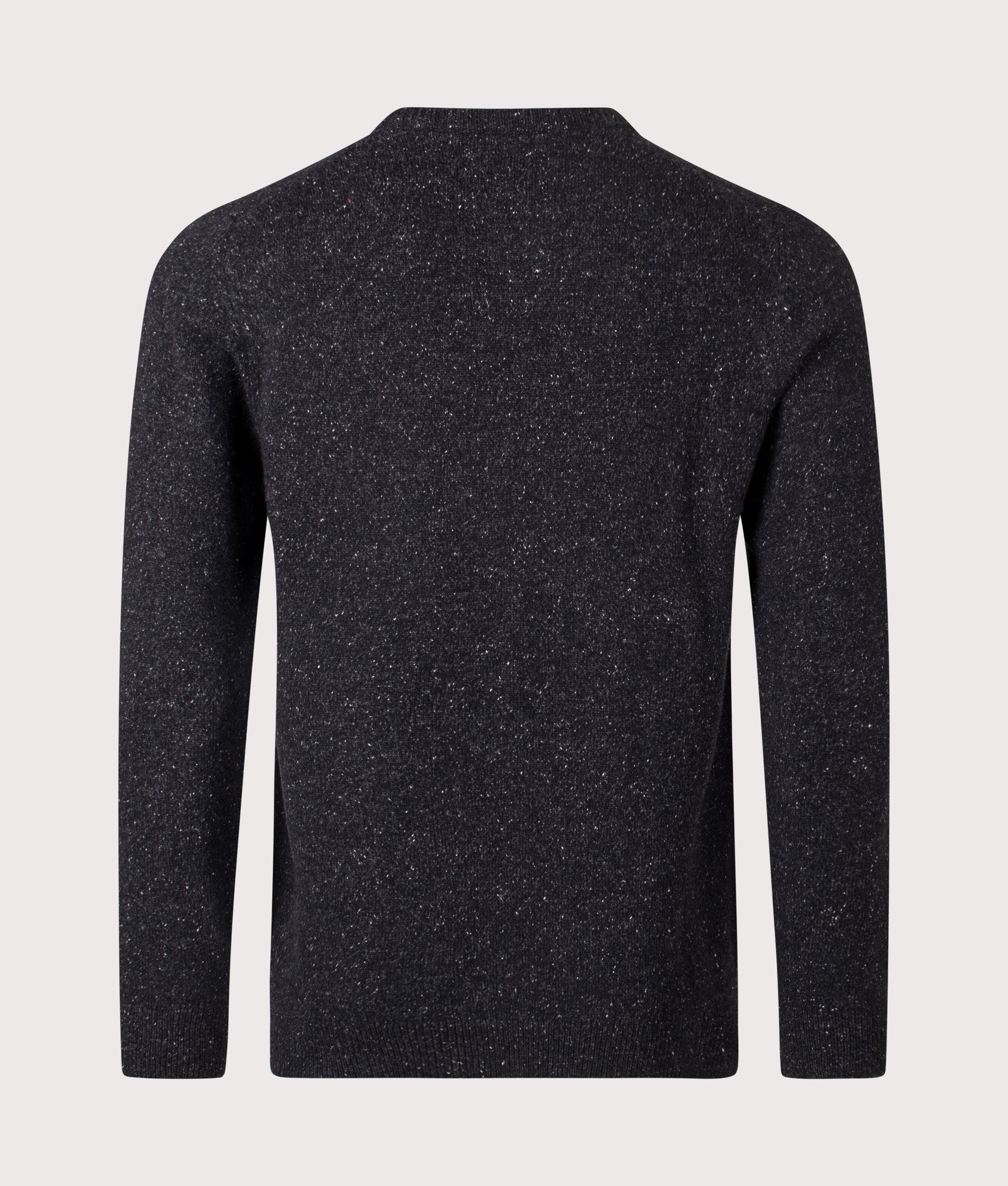 Essential Tisbury Crew Neck Sweatshirt by Barbour in Black. Shot by EQVVS. Back shot.