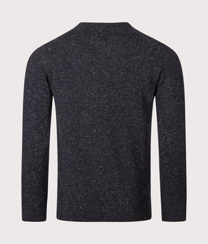 The Tisbury Jumper in Black. Wool blend | Barbour Lifestyle | Shot at EQVVS | Back shot 