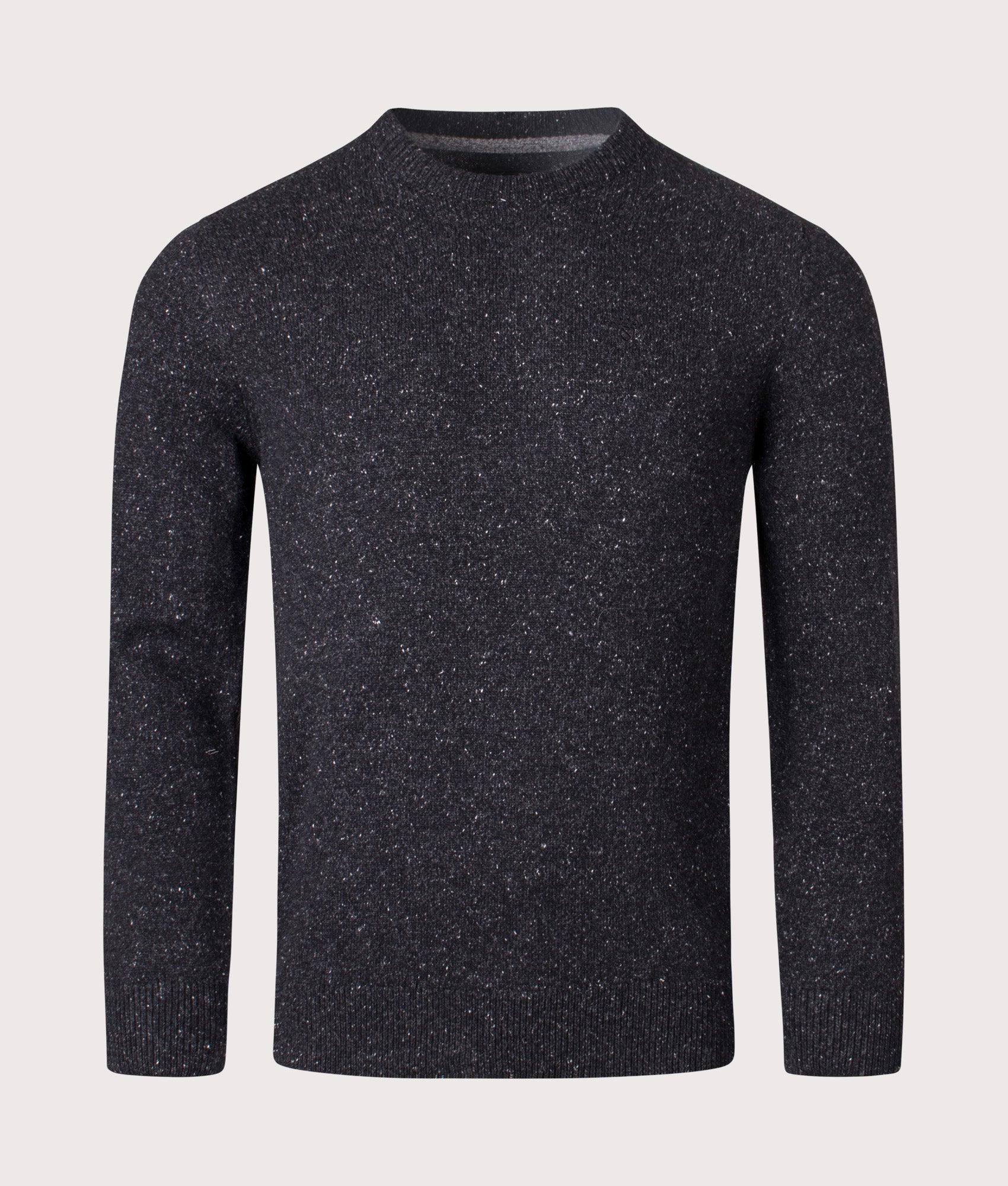 The Tisbury Jumper in Black. Wool blend | Barbour Lifestyle | Shot at EQVVS | Front shot