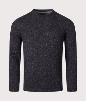The Tisbury Jumper in Black. Wool blend | Barbour Lifestyle | Shot at EQVVS | Front shot