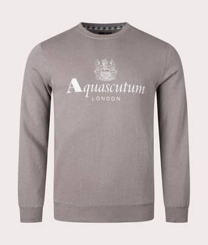 Active-Small-Logo-Crew-Neck-Sweatshirt-25-Moonrock-Aquascutum-EQVVS