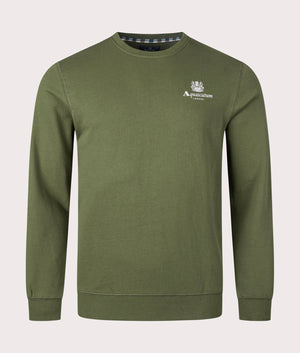 Active-Small-Logo-Crew-Neck-Sweatshirt-6-Army-Green-Aquascutum-EQVVS