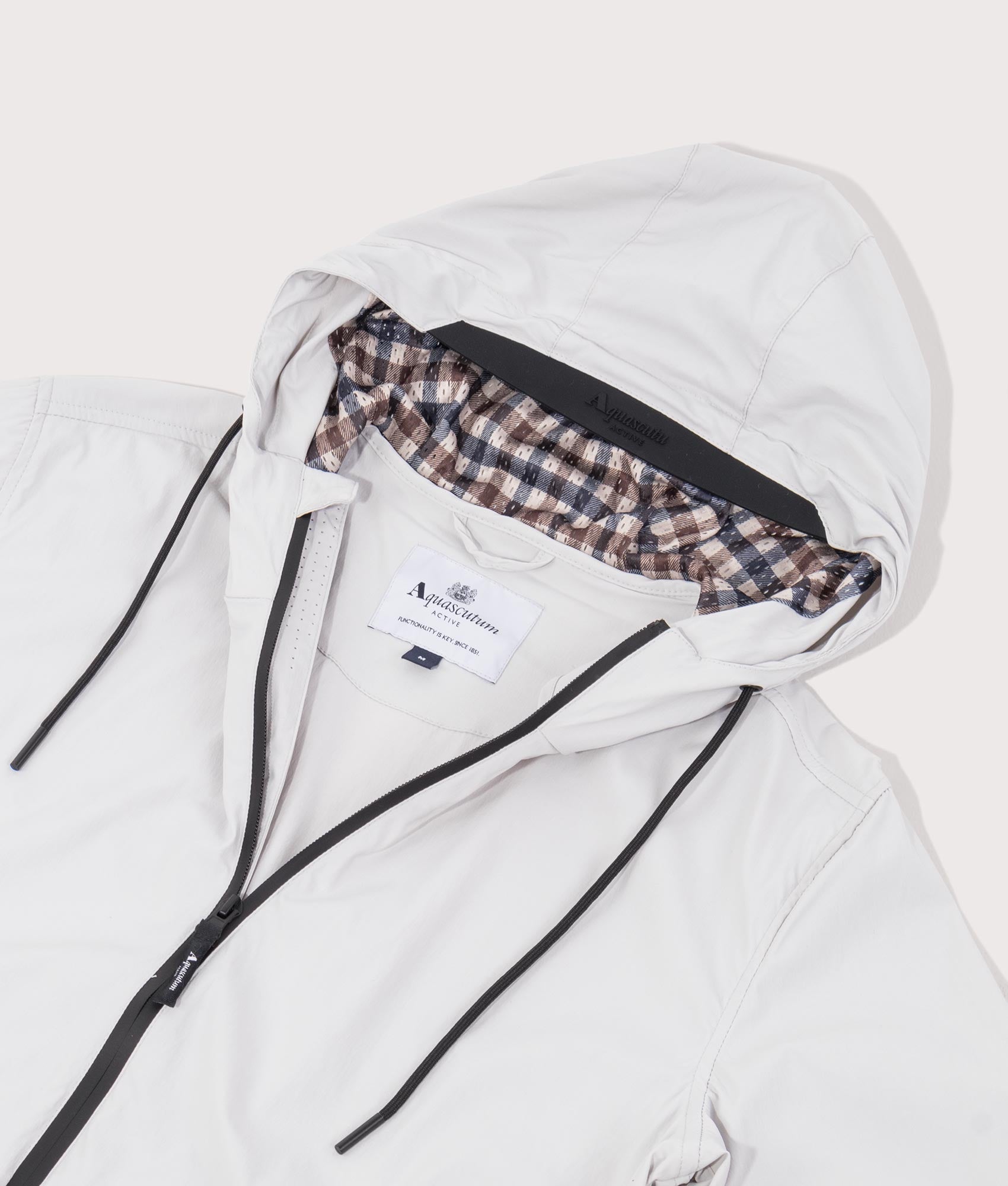 Active Hooded Shell Jacket in Antarctica by Aquascutum. EQVVS Detail Shot.