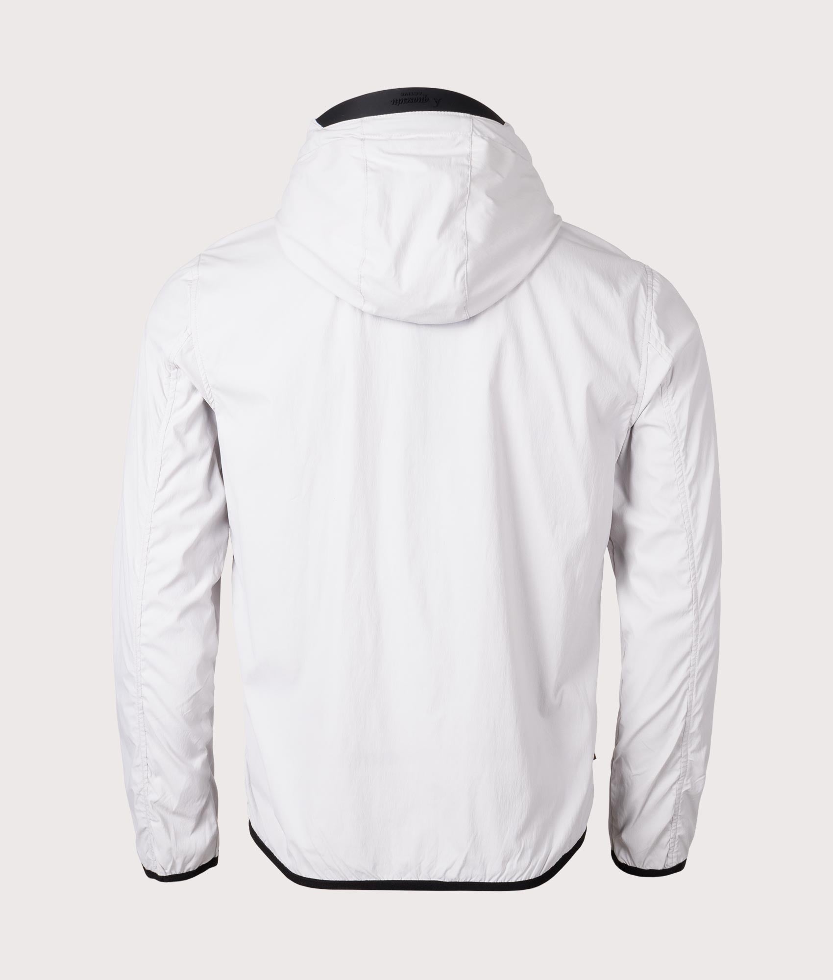 Active Hooded Shell Jacket in Antarctica by Aquascutum. EQVVS Back Angle Shot.