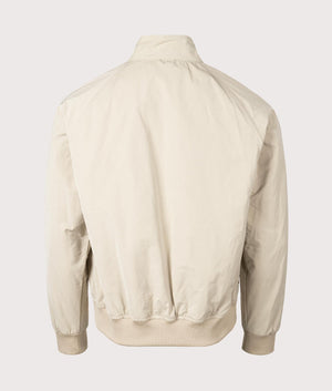 Active President Jacket in Beige by Aquascutum. EQVVS Back Angle Shot.