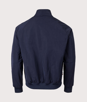 Active President Jacket in Navy by Aquascutum. EQVVS Back Angle Shot.