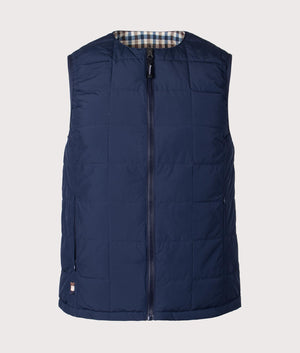 Actve Reversible Vest in Navy by Aquascutum. EQVVS Front Angle Shot.