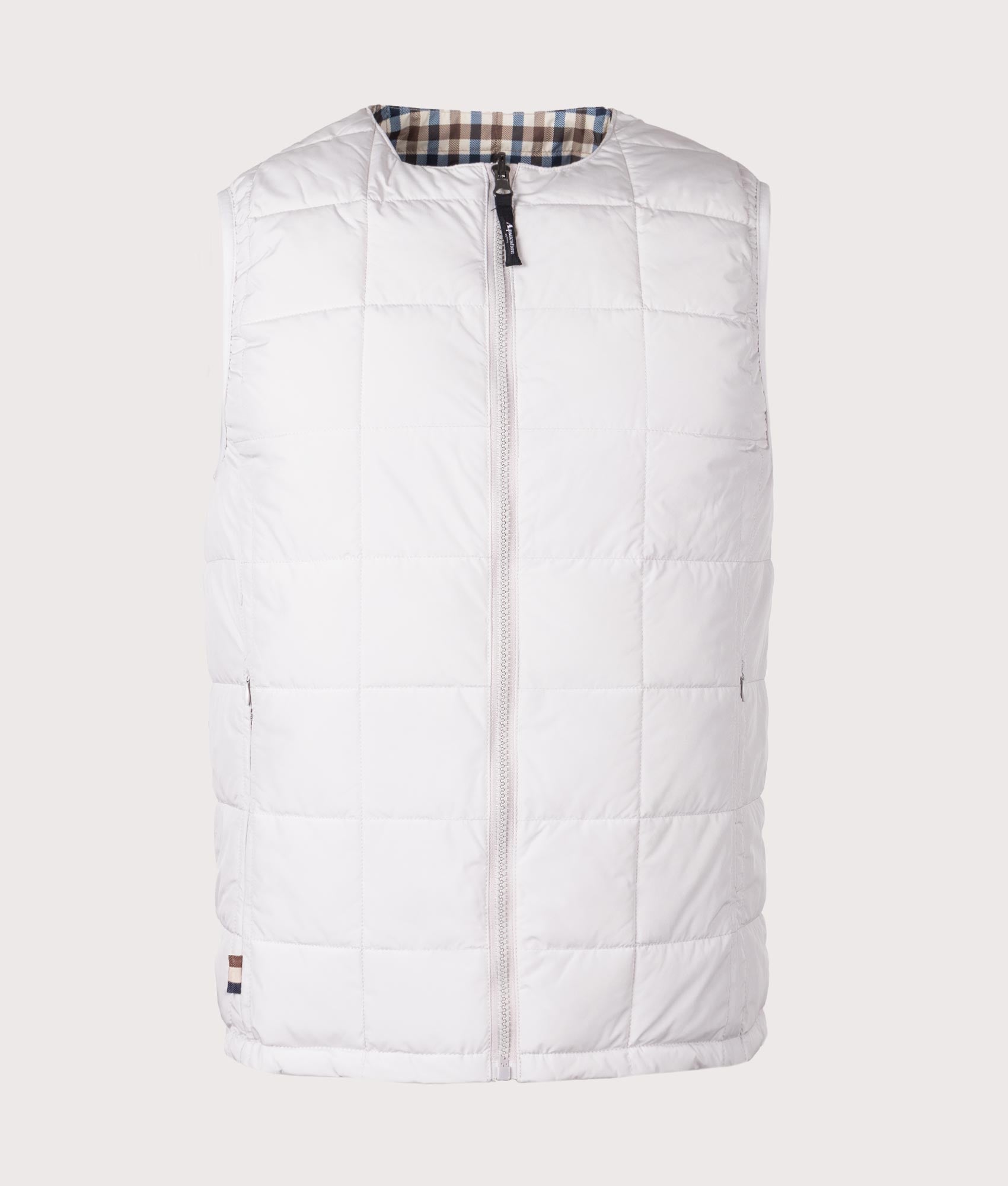 Actve Reversible Vest in Antarctica by Aquascutum. EQVVS Front Angle Shot.