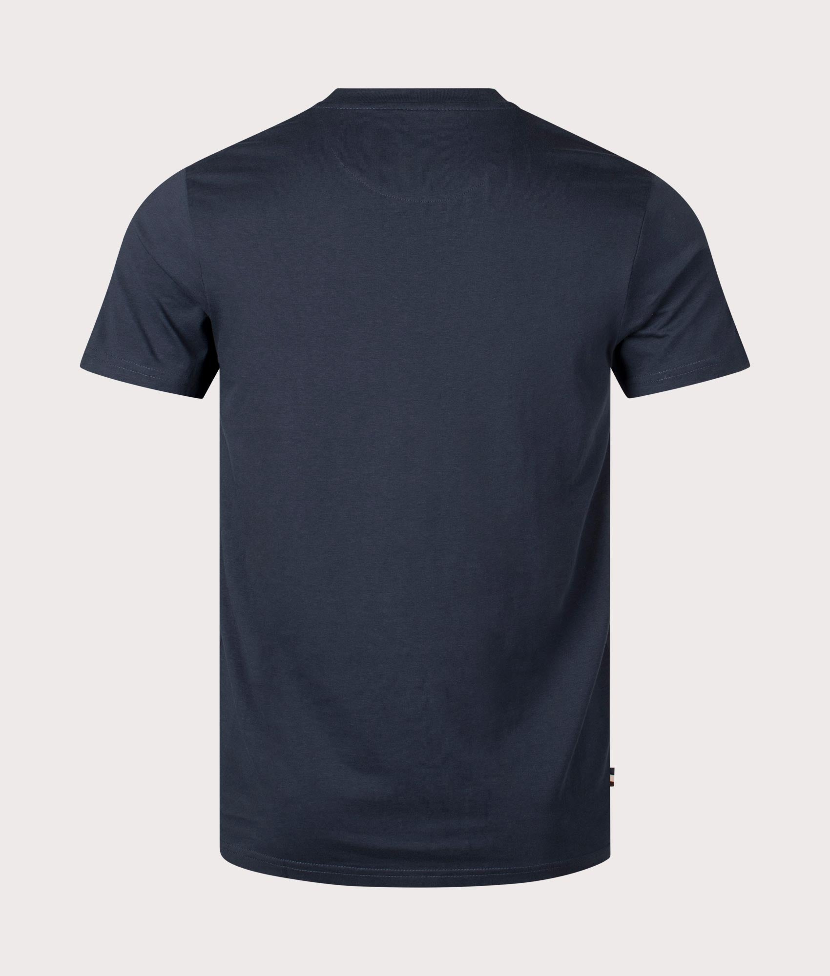 Active Small Logo T-Shirt in Navy by Aquascutum. EQVVS Back Angle shot.