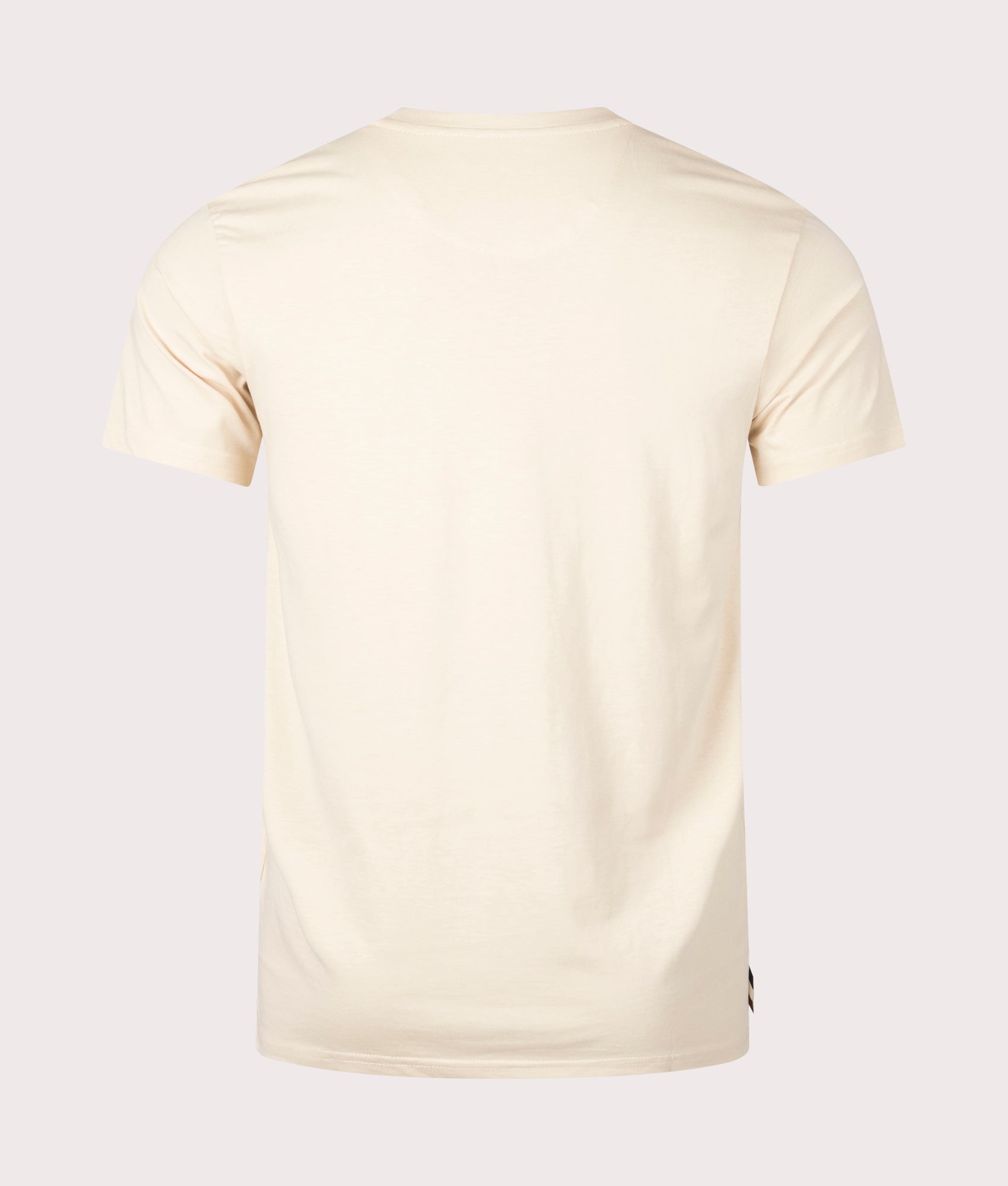 Active Club Check Pocket T-Shirt in Beige by Aquascutum. EQVVS Back Angle Shot.