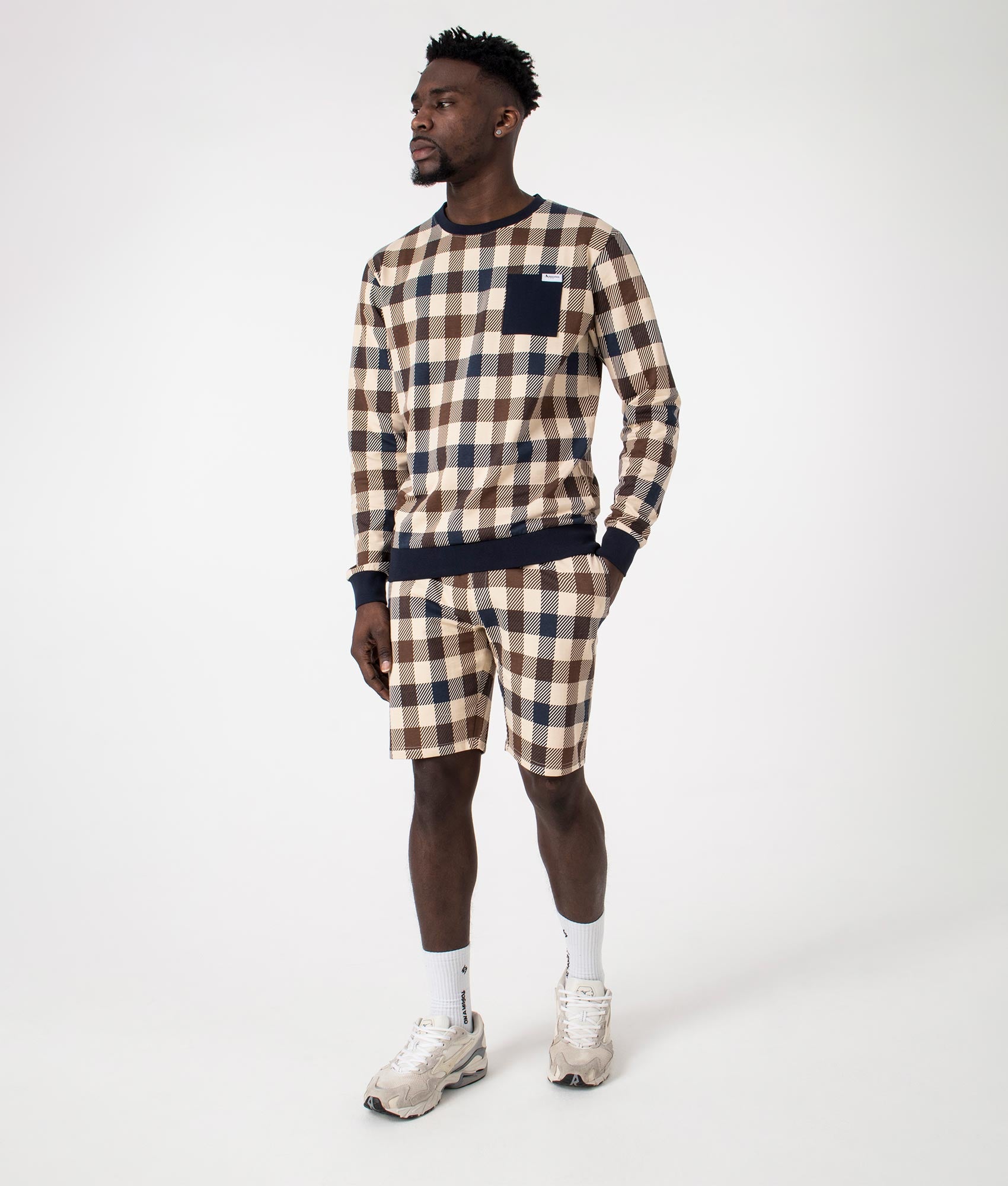 Macro Check Shorts by Aquascutum. EQVVS Full Shot.