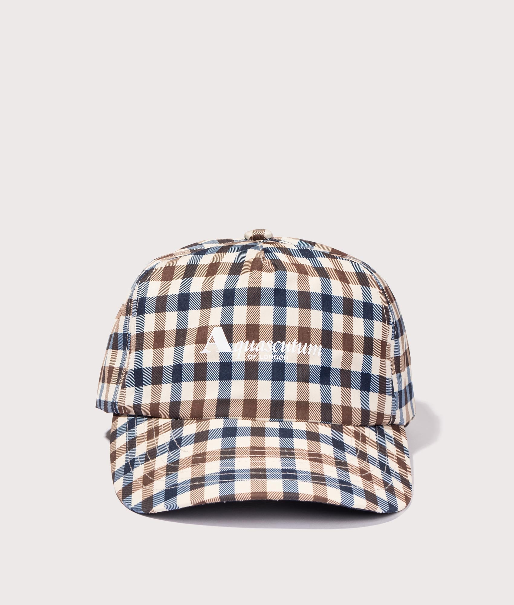Active Cap in Club Check by Aquascutum. EQVVS Front Angle Shot.