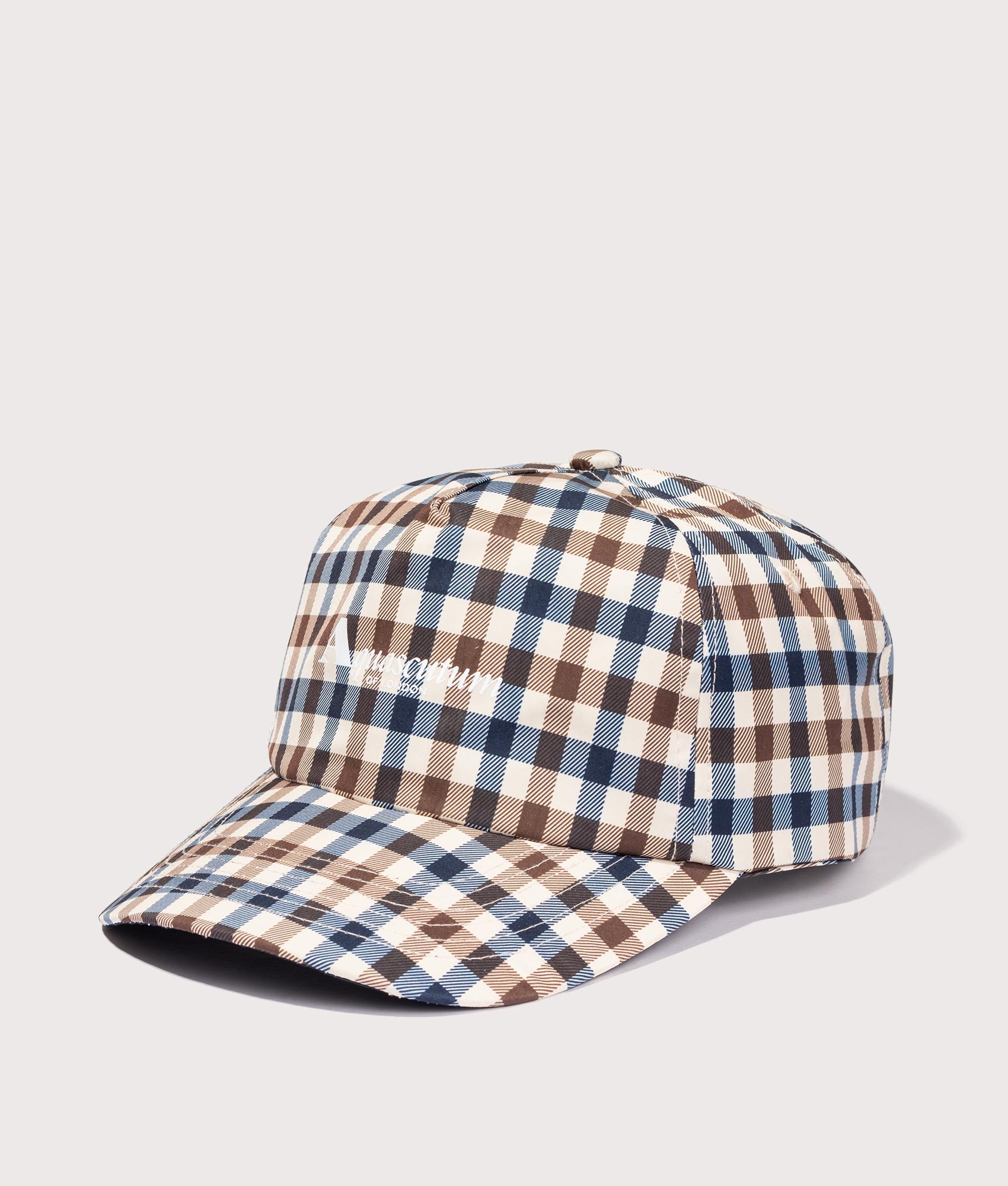 Active Cap in Club Check by Aquascutum. EQVVS Side Angle Shot.