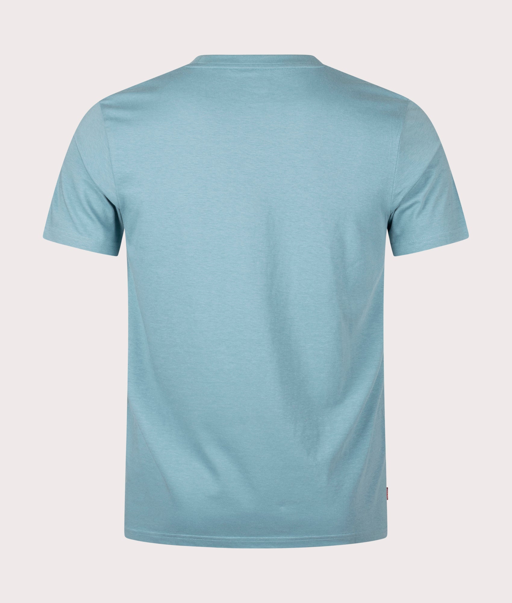 Active Cotton Stripes T-Shirt in Avio by Aquascutum. EQVVS Back Angle Shot.