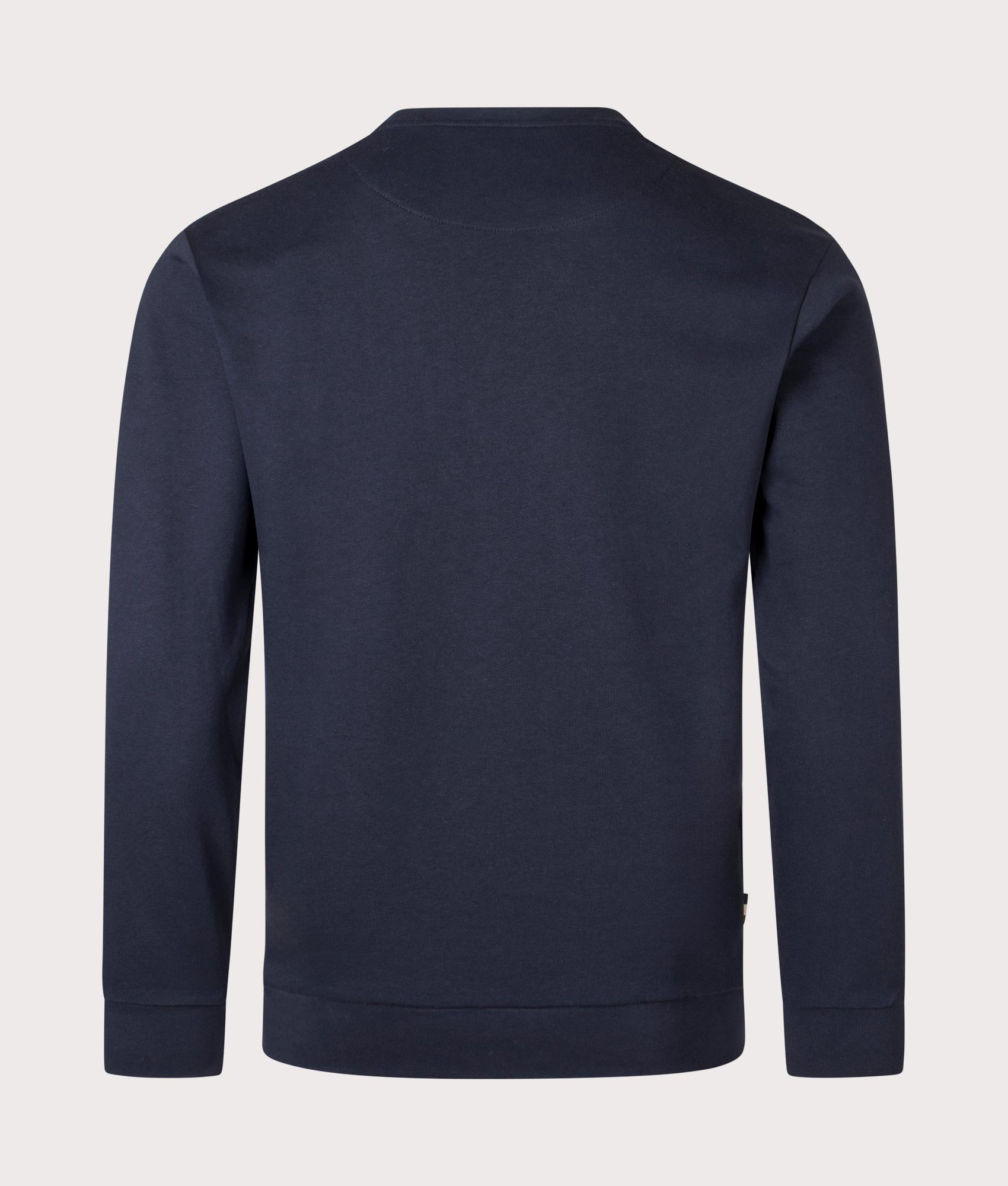 Aquascutum Active Small Logo Crewneck Sweatshirt in Navy Blue. EQVVS Back Shot