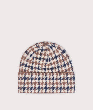 Aquascutum Club Check Beanie in Club Check, 100% Wool. At EQVVS, Back shot