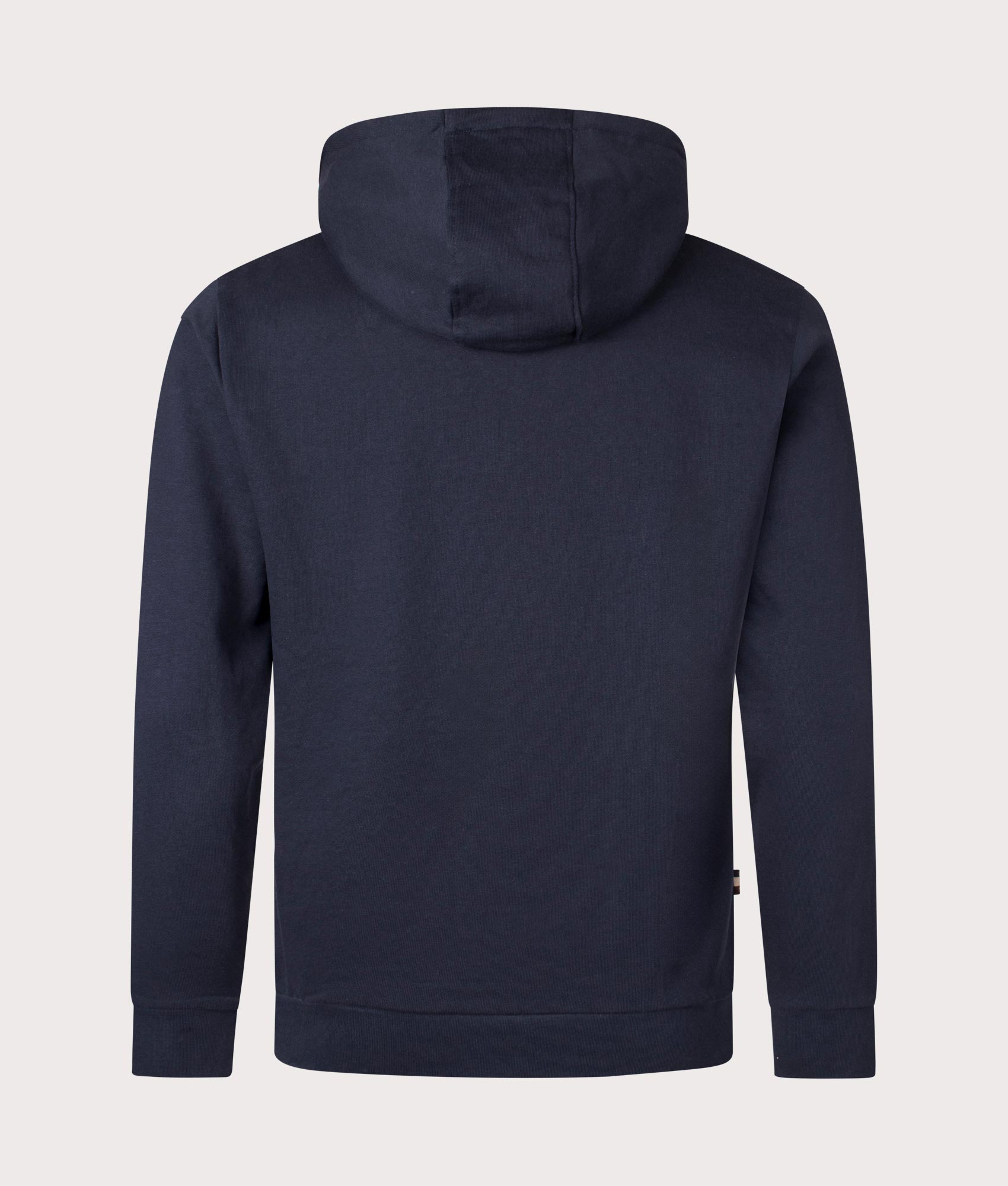 Aquascutum Active Small Logo Full Zip Hoodie in Navy, 100% Organic Cotton. EQVVS Back Detail