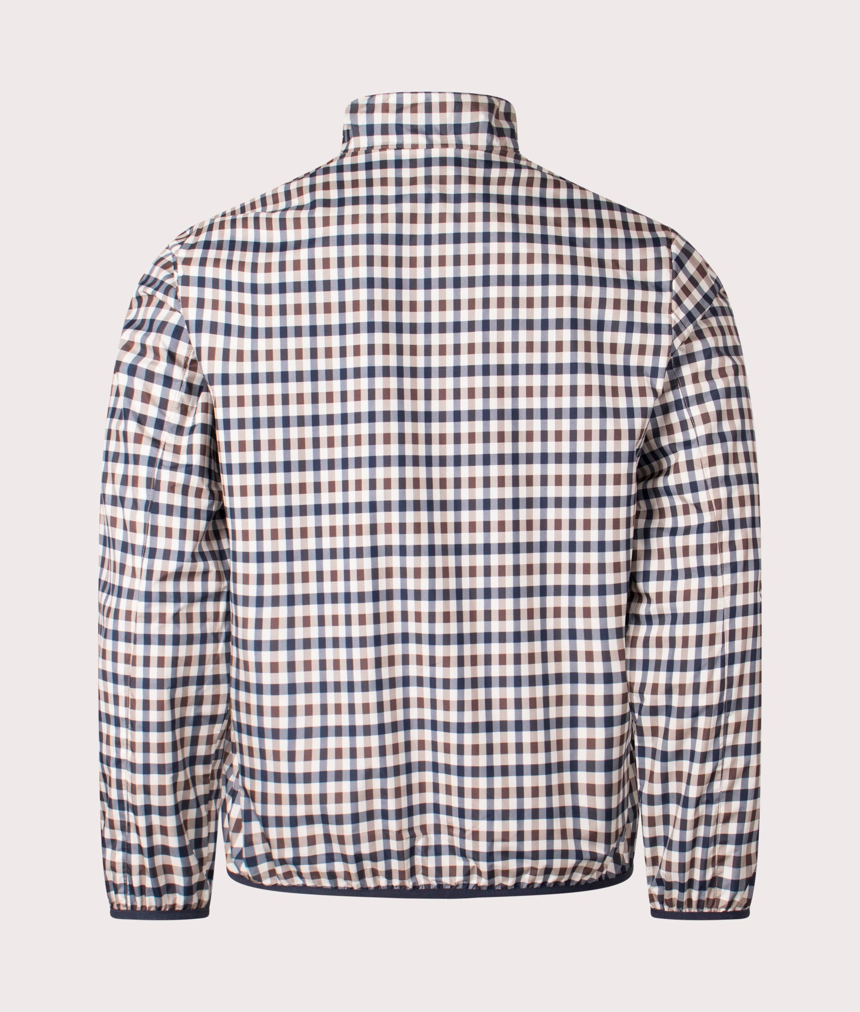 Aquascutum Mock Neck Sailor Jacket in Sailor Navy. Shot at EQVVS.  Back shot. 