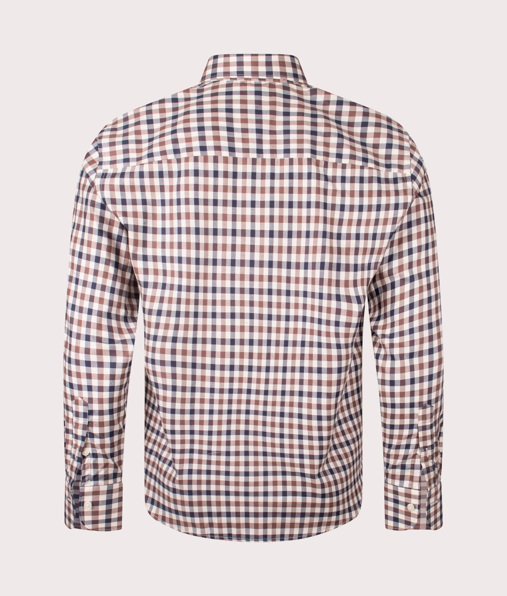 Aquascutum Active Club Check Shirt in check at EQVVS Menswear. Back shot. 