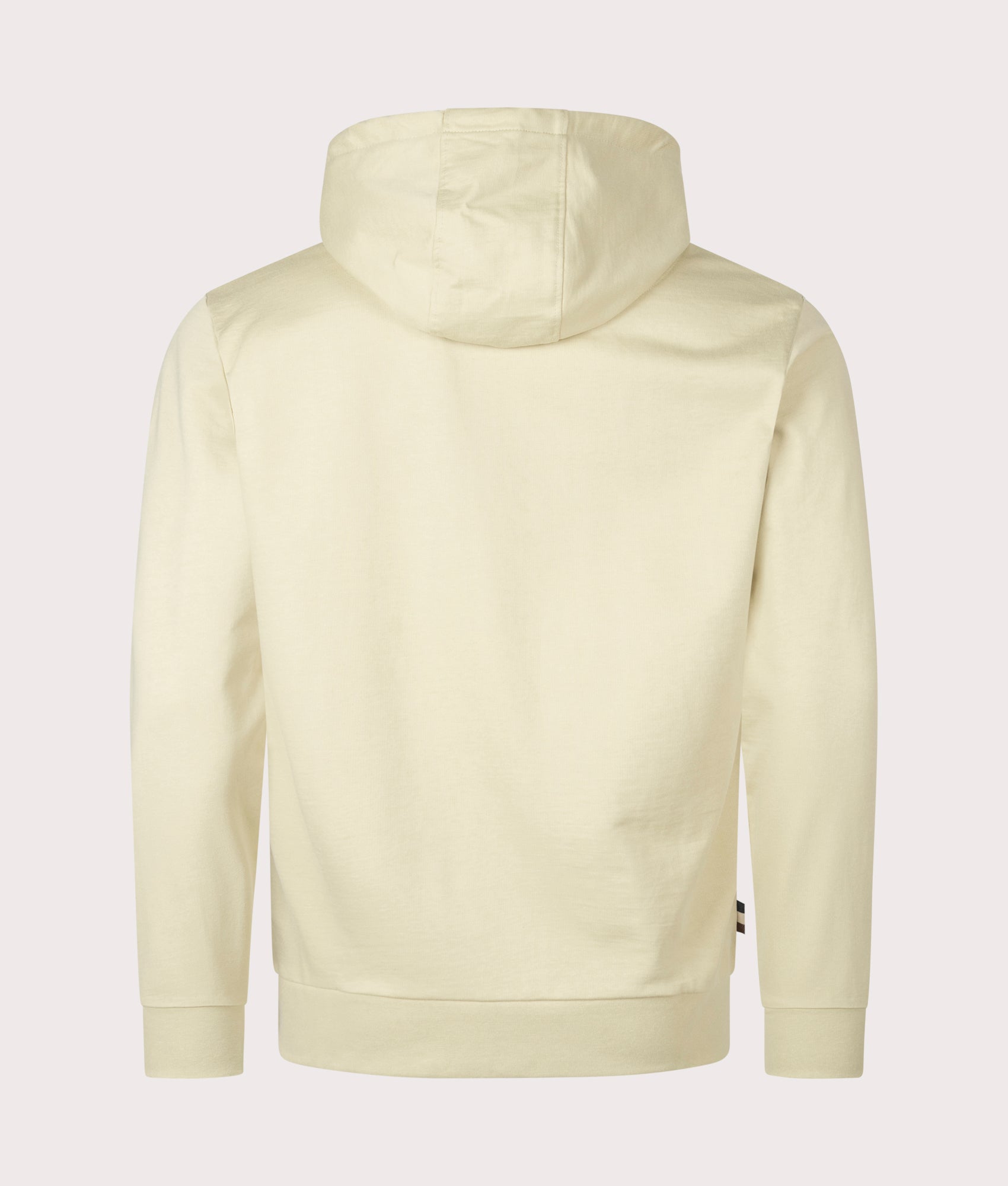 Aquascutum Small Logo Full Zip Sweatshirt in Beige, 100% cotton at EQVVS. Back shot. 