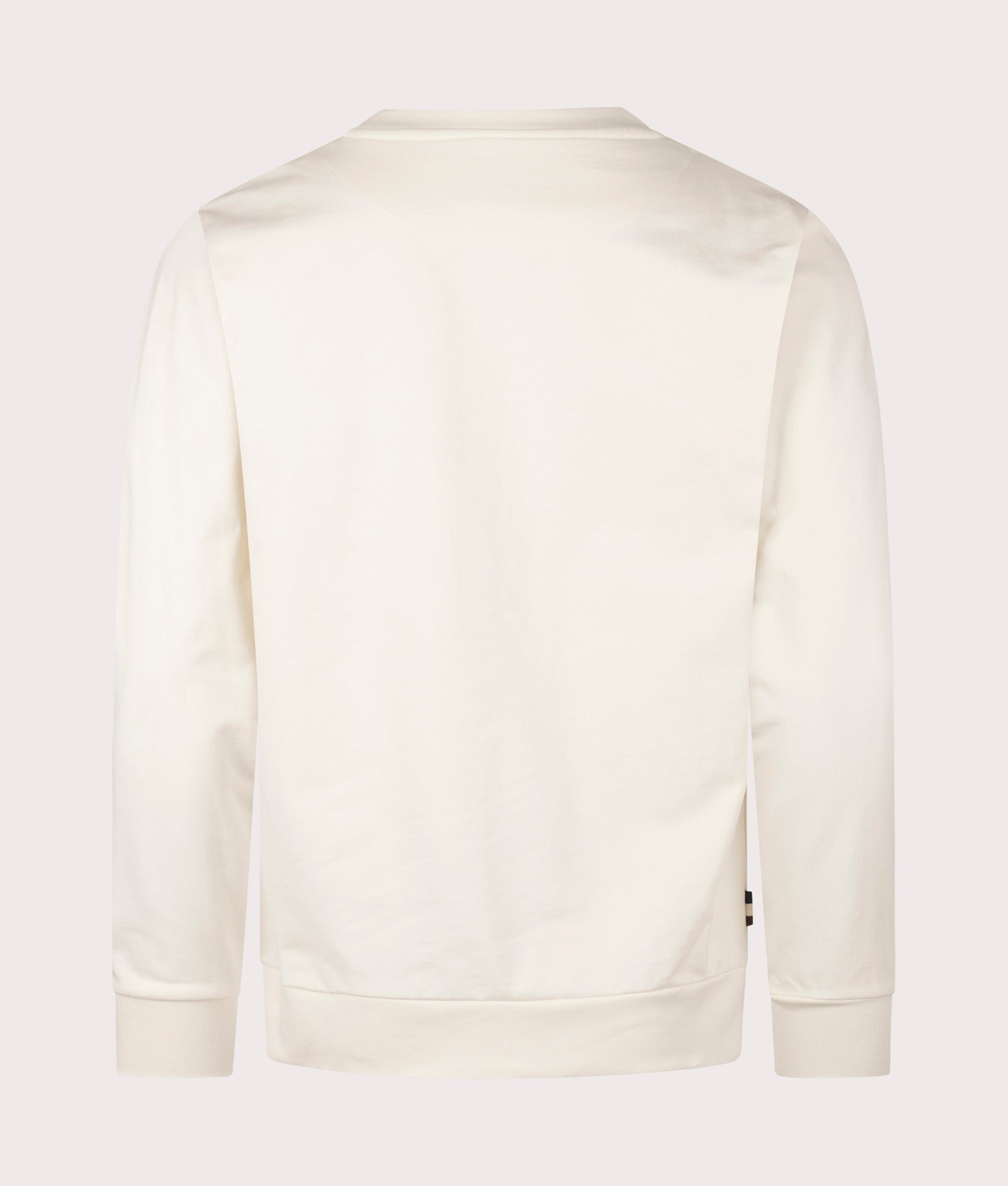 Aquascutum Iconic Pocket Crewneck Sweatshirt in Old White. Back Shot at EQVVS.