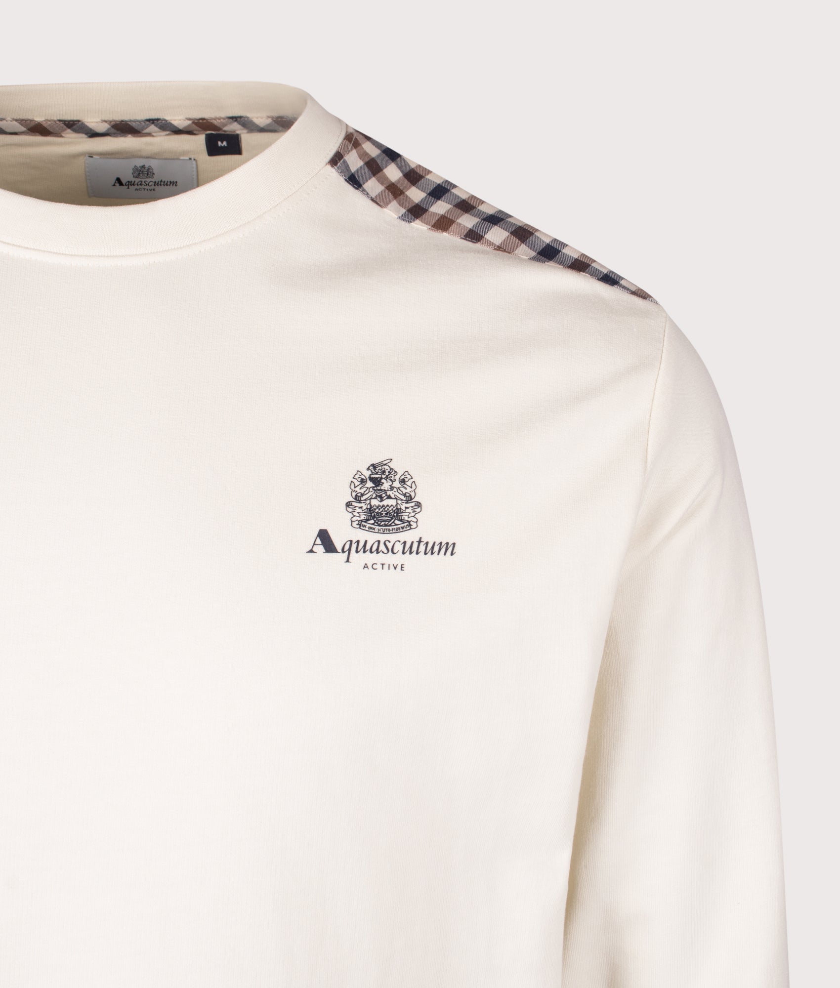 Small Logo Club Check Detail Sweatshirt. Shot by EQVVS. Detail Shot.