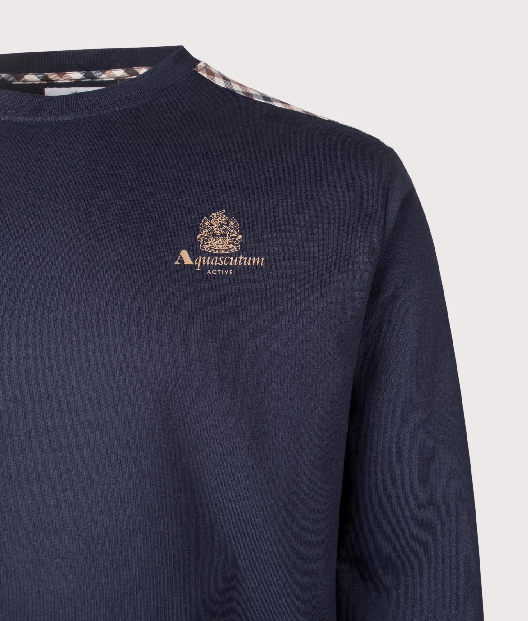 Small Logo Club Check Detail Sweatshirt. Shot by EQVVS. Detail Shot.