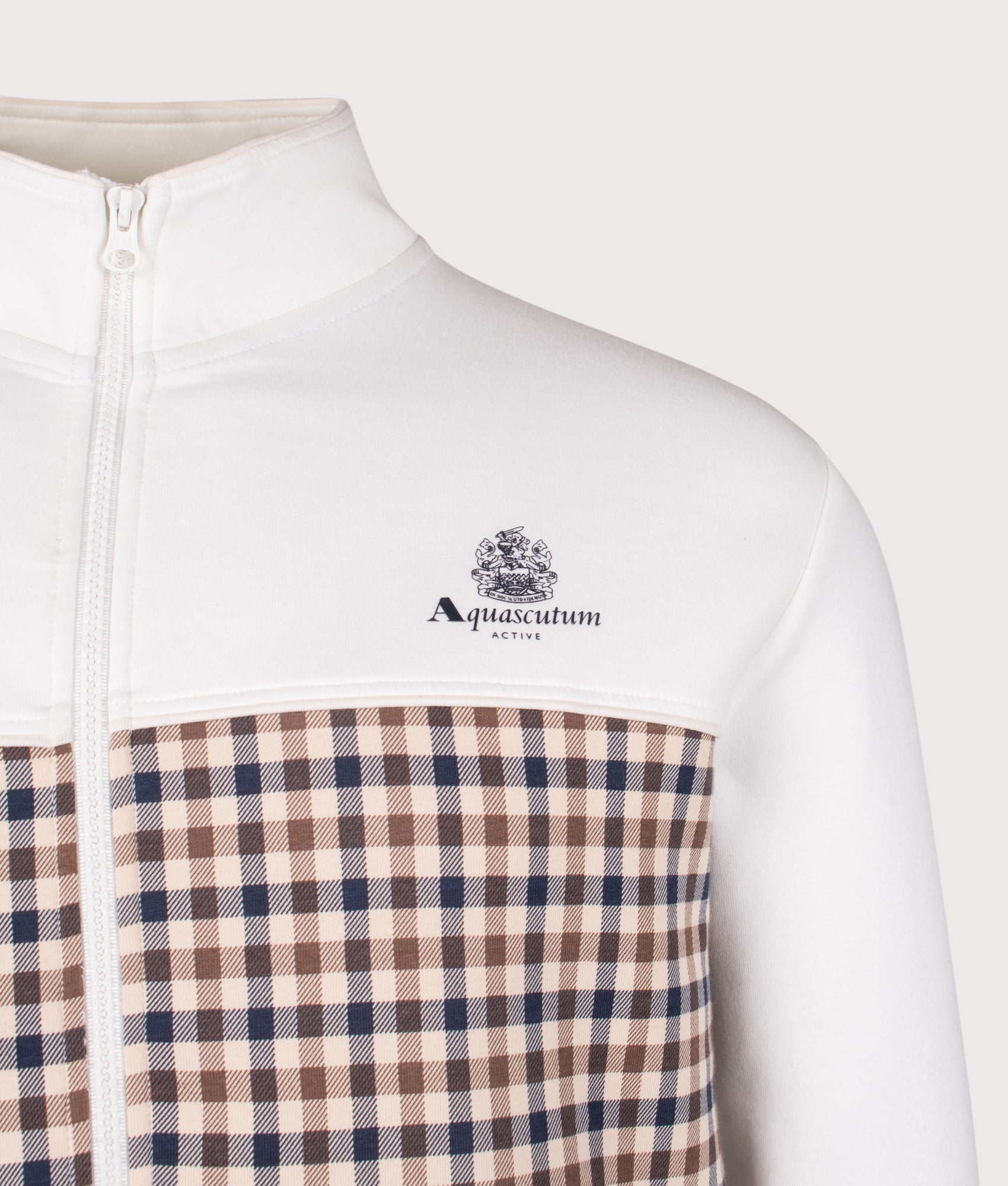 Scuba Insert Mockneck Track Top. Shot by EQVVS. Detail shot