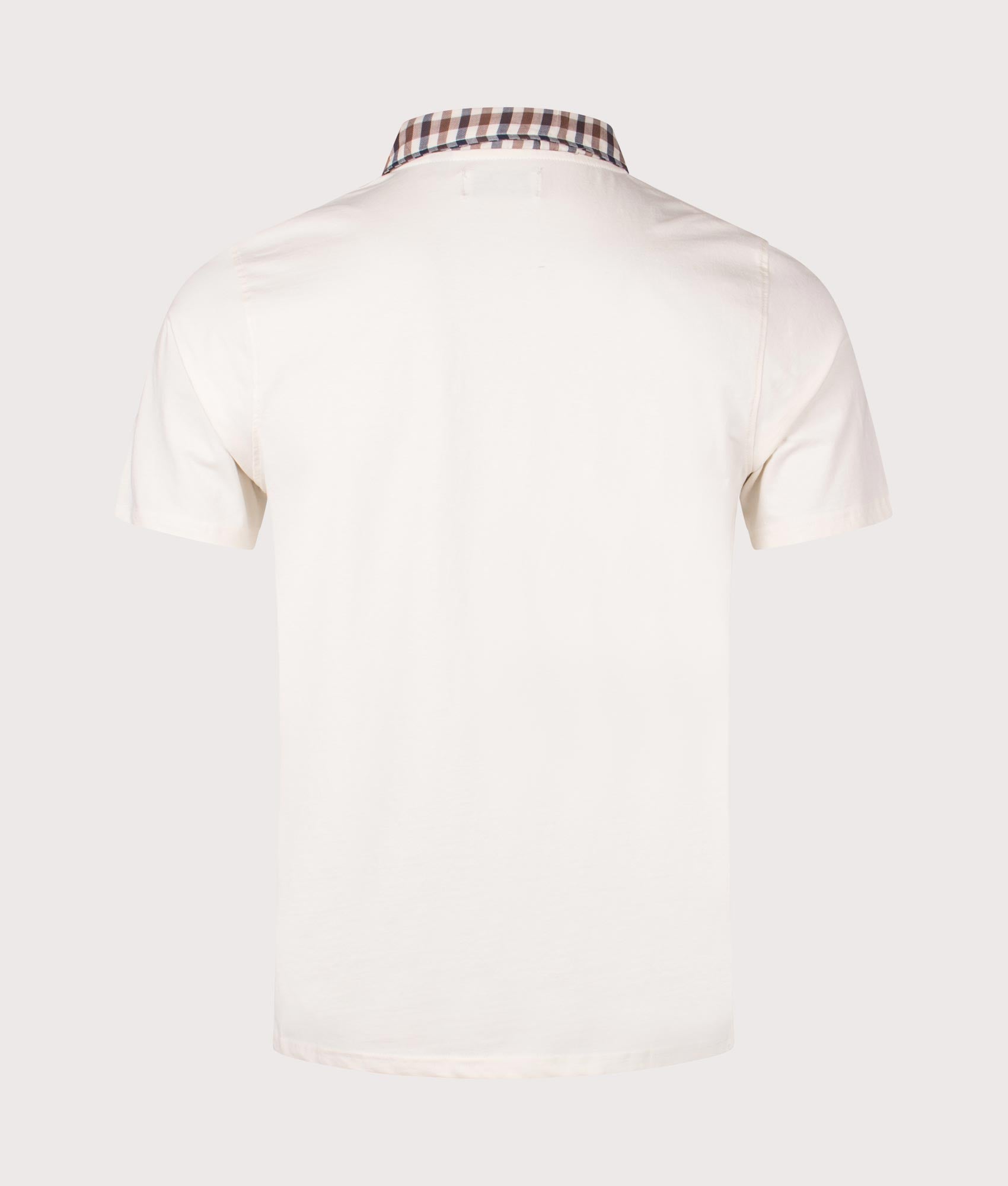 Supima Club Check Rib Polo Shirt. Shot by EQVVS. Back Shot