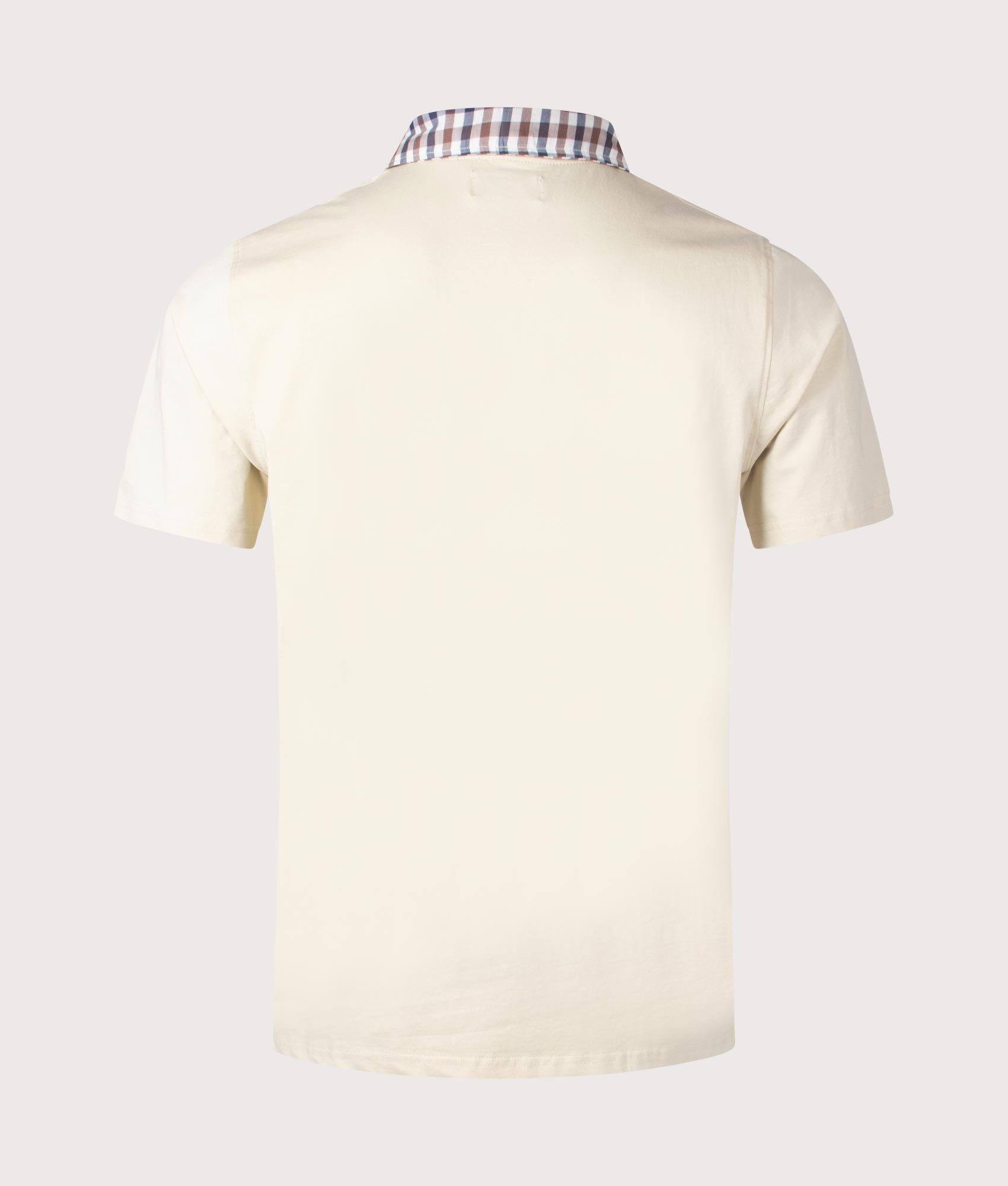 Supima Club Check Rib Polo Shirt. Shot by EQVVS. Back Shot.