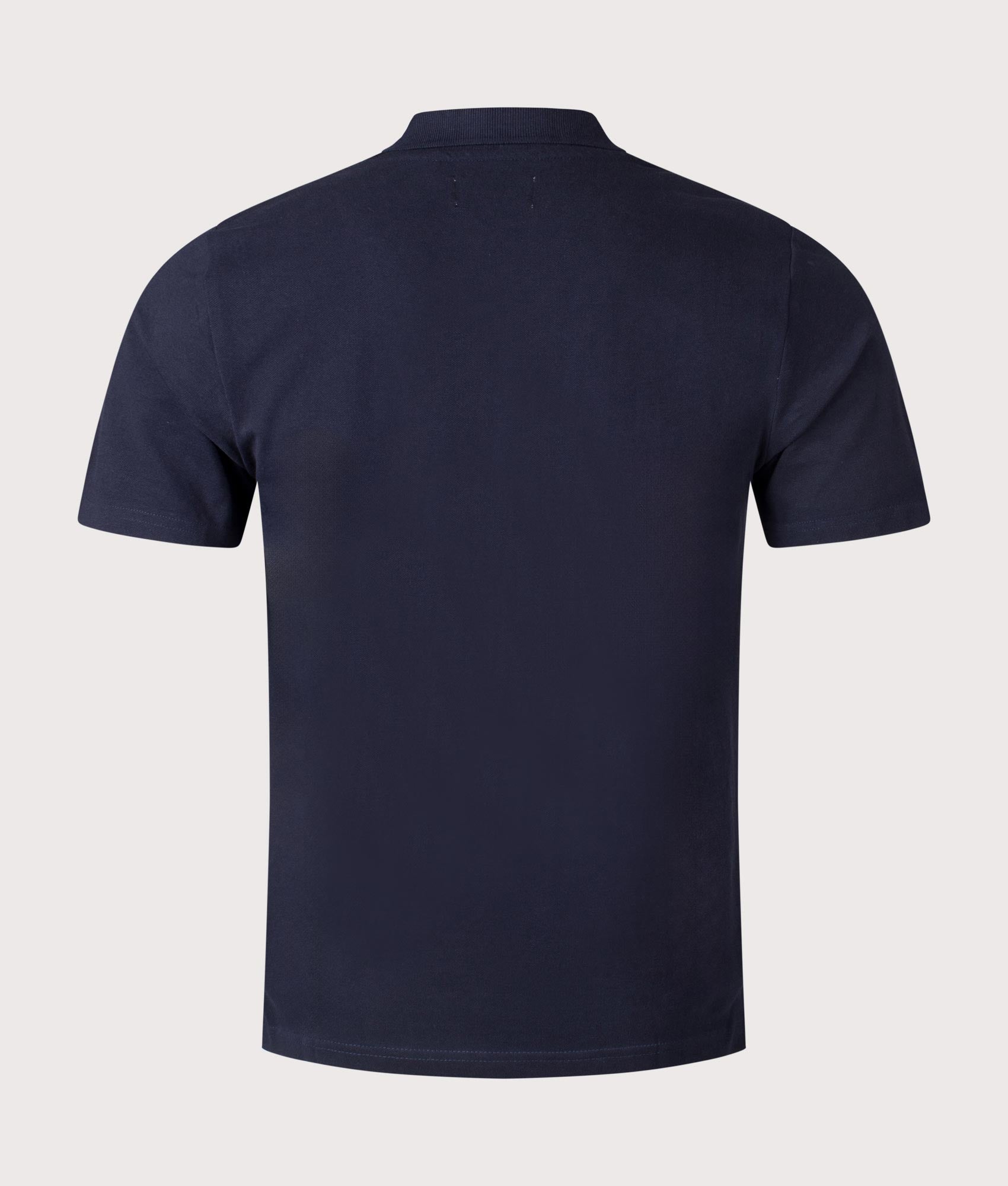 Club Check Details Polo Shirt. Shot by EQVVS. Back shot.