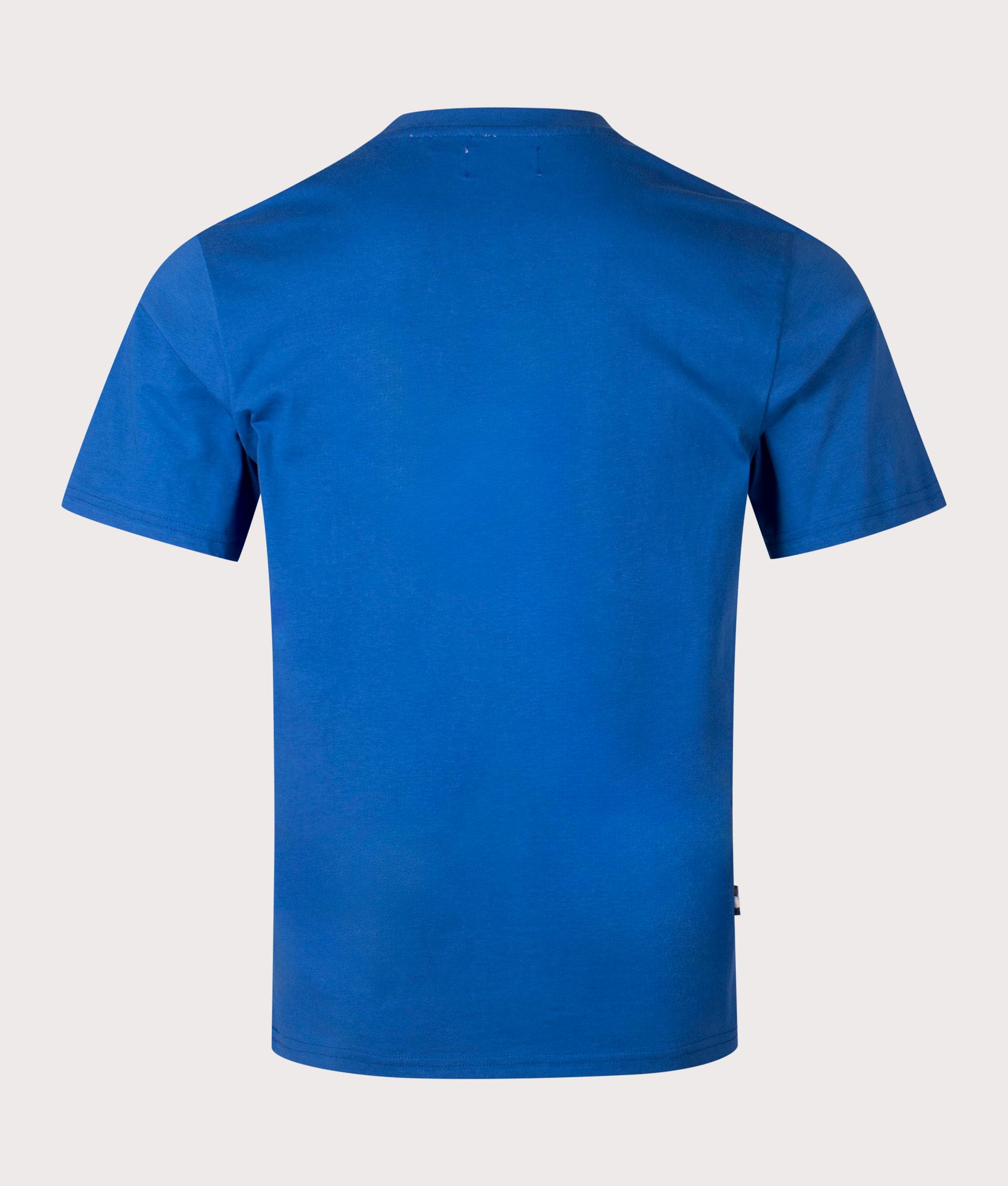 Aquascutum Club Check Pocket T-Shirt in Royal Blue at EQVVS. Back Shot.