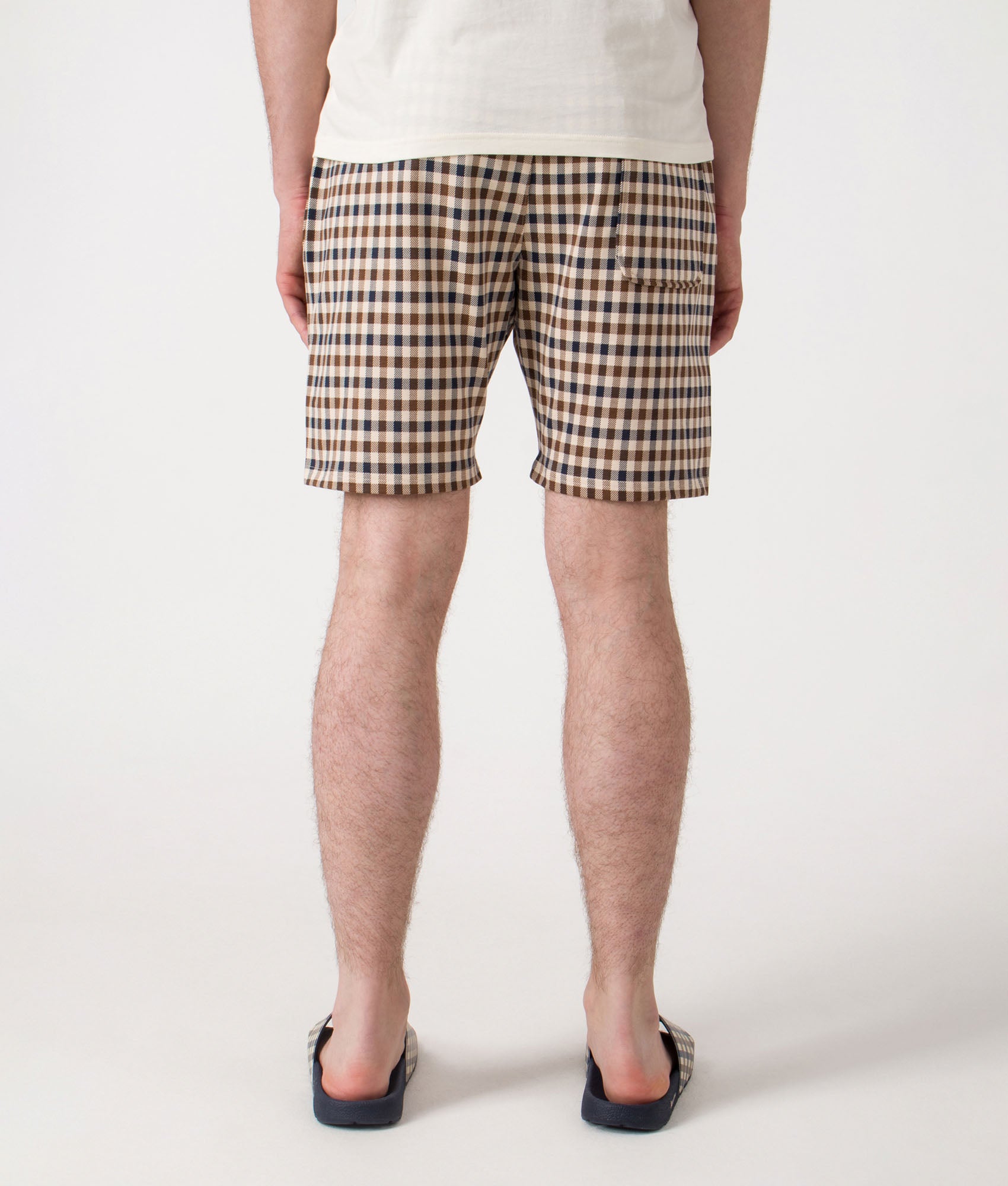 Club Check Short Pants. Shot by EQVVS Back shot.