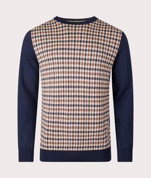 Aquascutum Active Check sweater at EQVVS Menswear. Front Shot. 