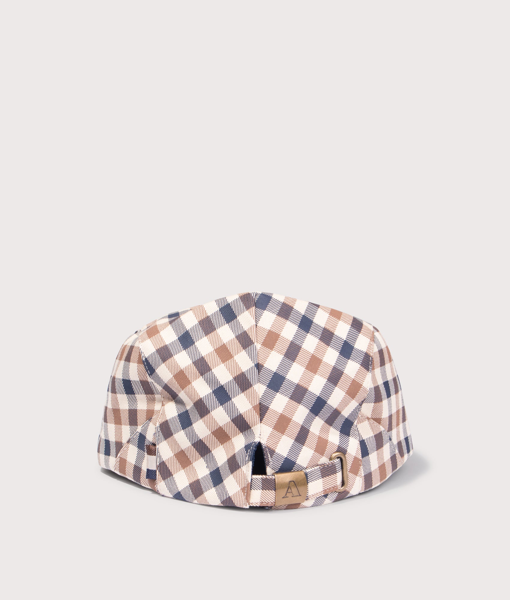 Club Check Flat Cap. Shot by EQVVS. Back shot.