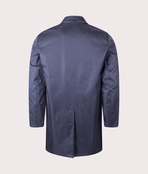 Aquascutum Archival Reversible Mid Coat in Navy. Back shot. 