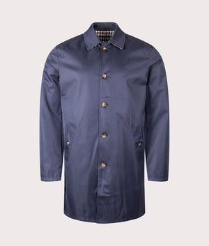 Aquascutum Archival Reversible Mid Coat in Navy. Front shot.  