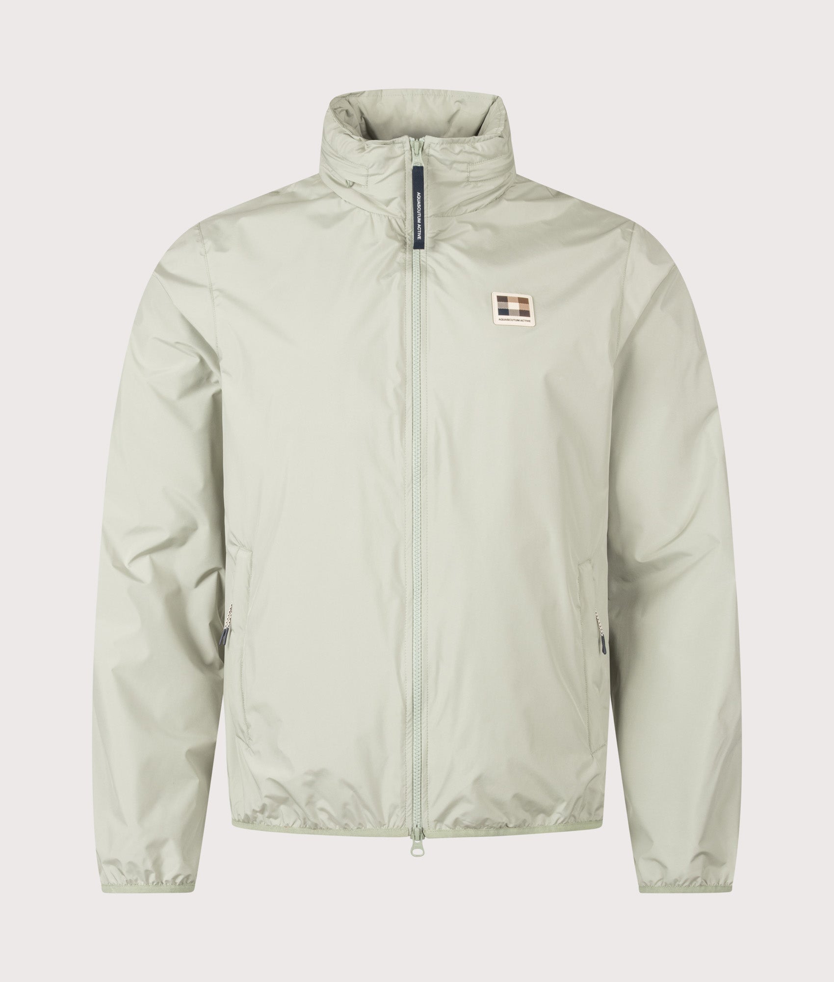 Aquascutum RLG Badge Windbreaker  in Salvia at EQVVS Menswear. Front shot.