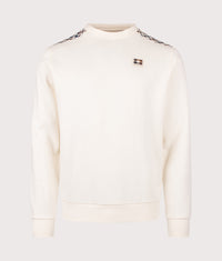 Lamina Insert Crewneck Sweatshirt: 02 Old White 