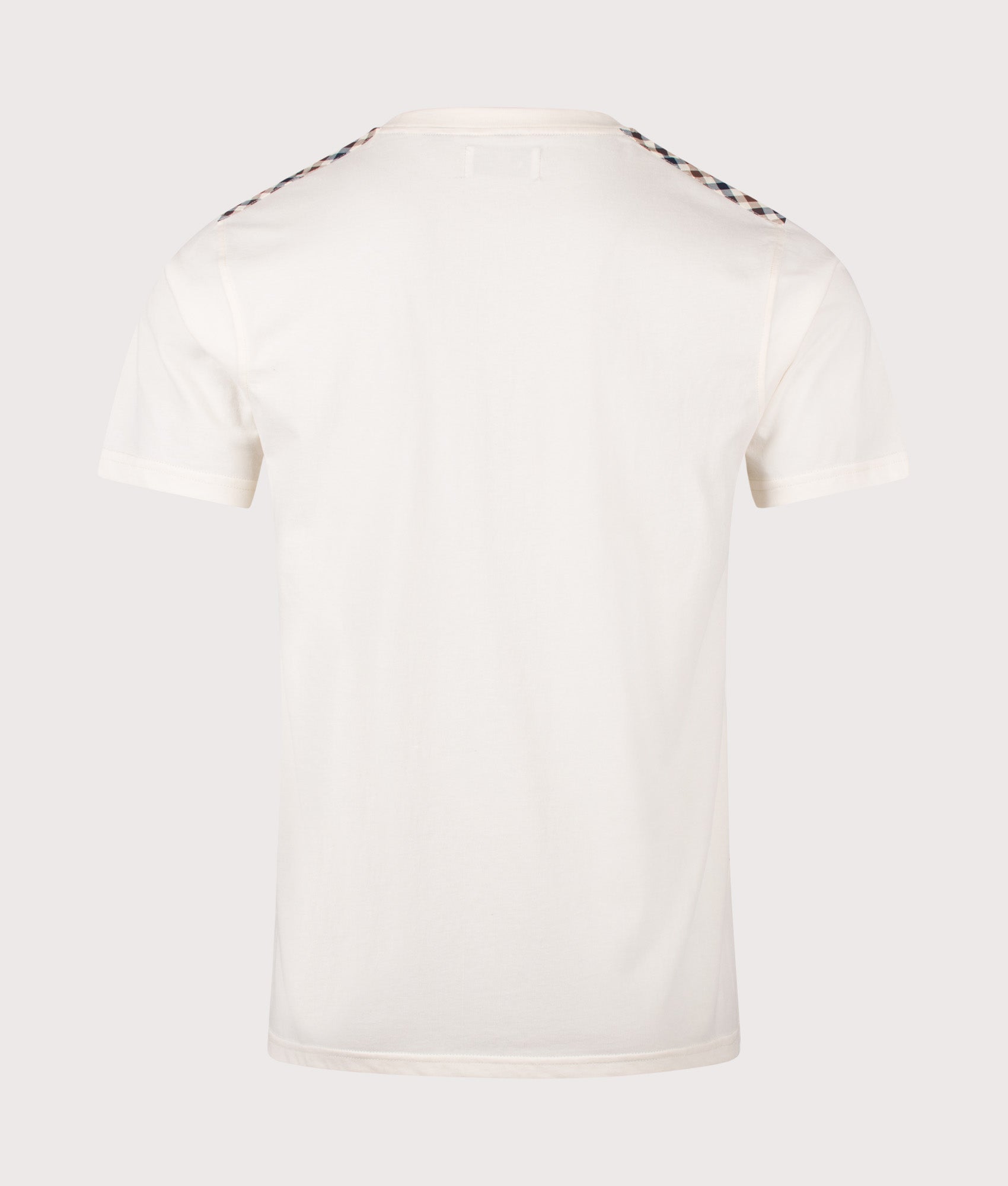 Aquascutum Insert Lamina T-Shirt in Navy at EQVVS Menswear. Back shot.