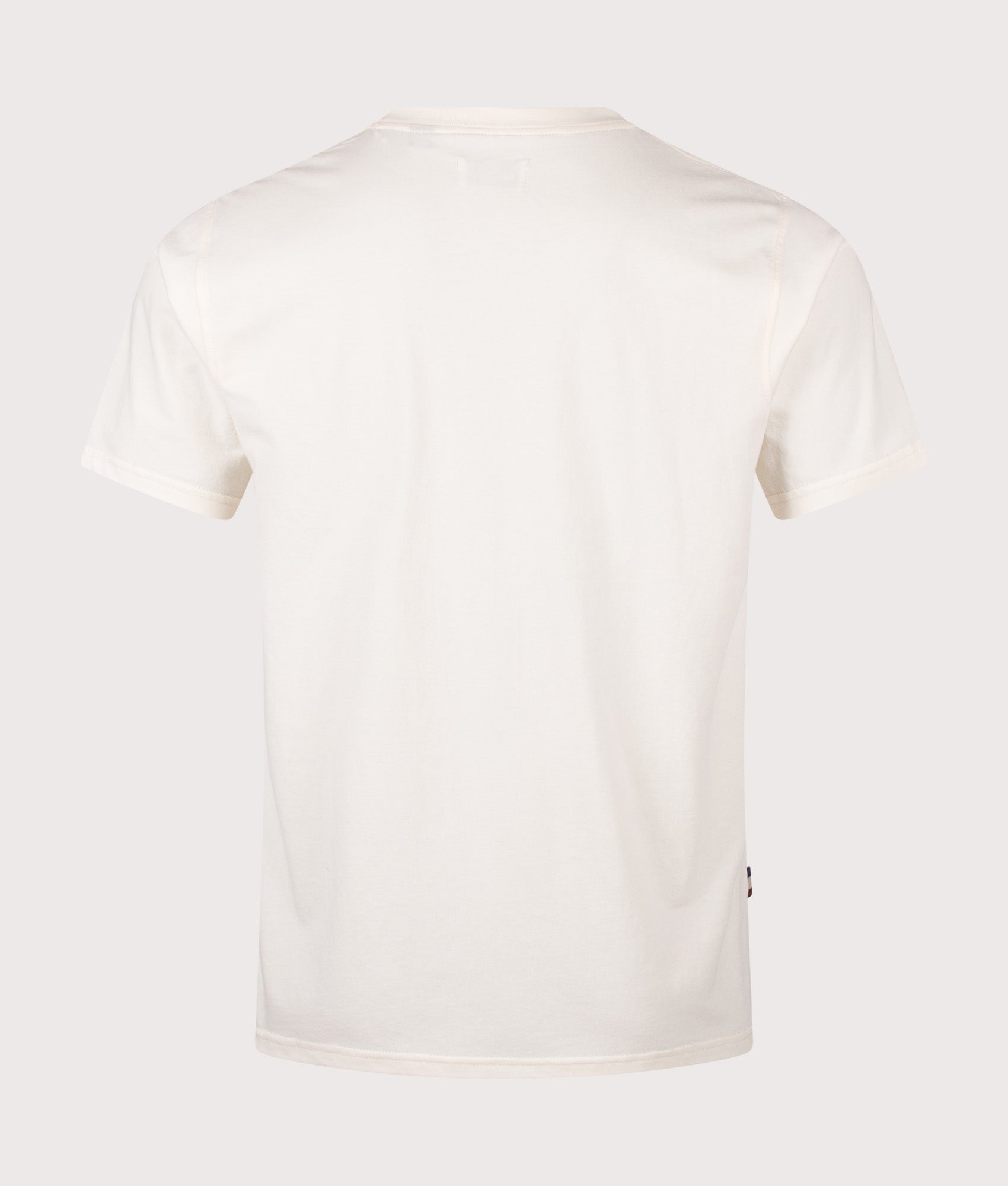 Aquascutum Lamina Pocket T-Shirt in Old White at EQVVS Menswear. Back shot.